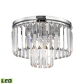 Elk Lighting Palacial 1-Lght Flsh Mnt Polished Chrome w/Clr Crystal - Incl LED Bulb 15213/1-LED